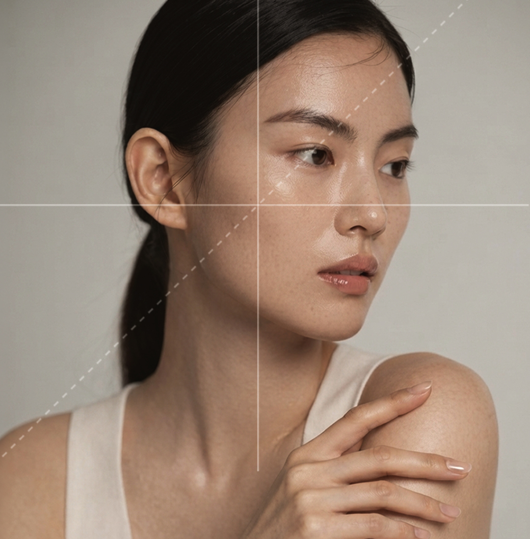 피부 처짐의 방향과 탄력 저하 층을 분석하는 리프팅 상담 이미지